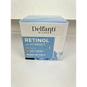DELFANTI Milano Day Cream Retinol Vitamin C Anti Aging Made in Italy 1.7 oz
